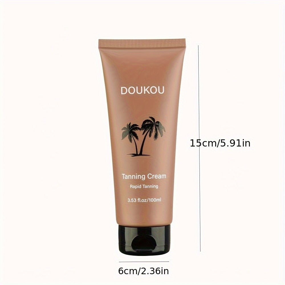 Sunless Self-Tanning Cream 100ml in Squeeze Tube with Light, Medium and Deep Shade Application Graphic — image 4
