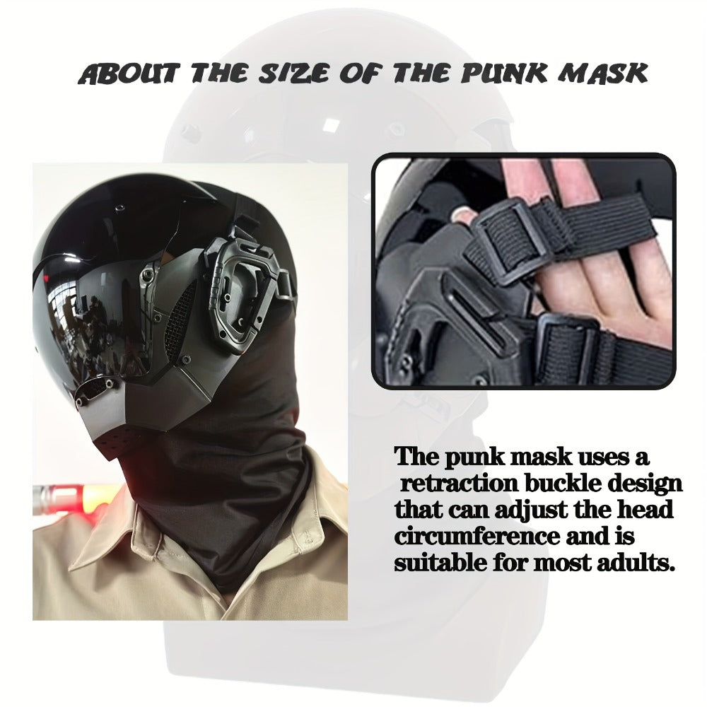 Cyberpunk Mask in a Reflective Design with Adjustable Rear Straps — image 8