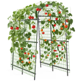 Garden Arch Trellis 7.5ft Tall Metal Climbing Plant Support with Netting for Vegetables Flowers Roses for Garden, Patio and Y