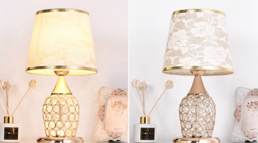 Crystal Table Lamp Ins Modern Bedroom Warm