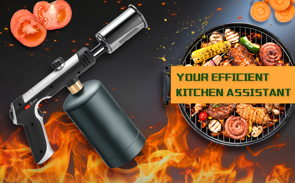 Handheld Propane or MAPP Torch with Trigger Ignition, Flame Control and Black or Golden Finish — image 11