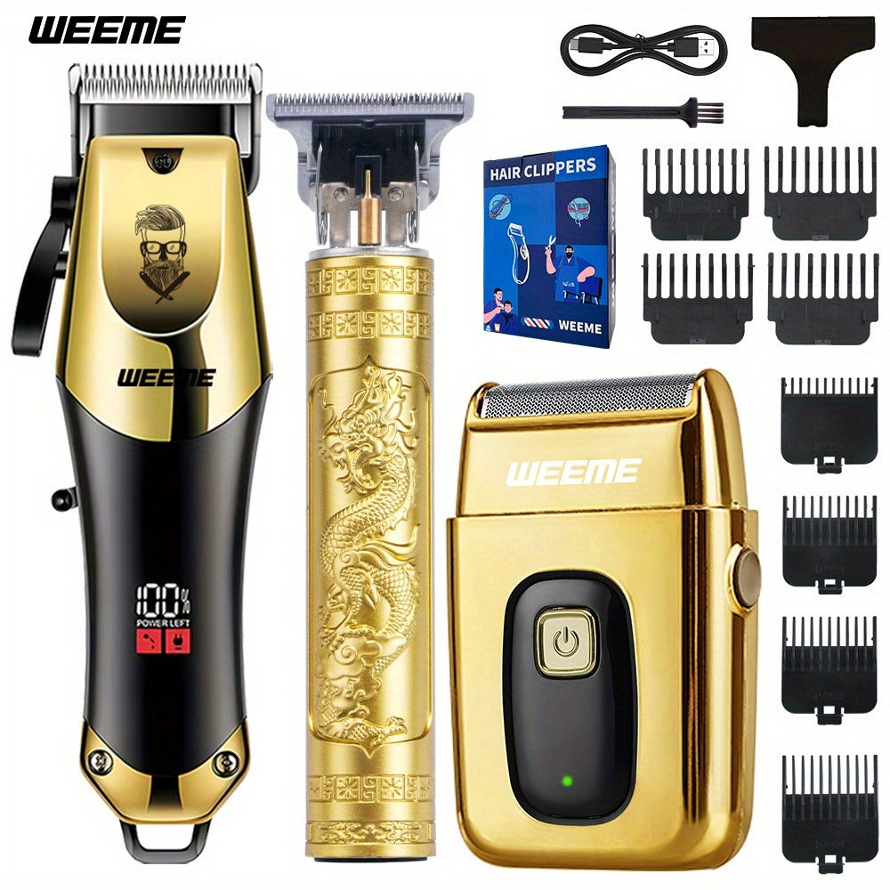 Hair Clipper WEEME One-, Two- or Three-Piece Grooming Sets with LCD Displays, USB Charging and Four Options — image 6