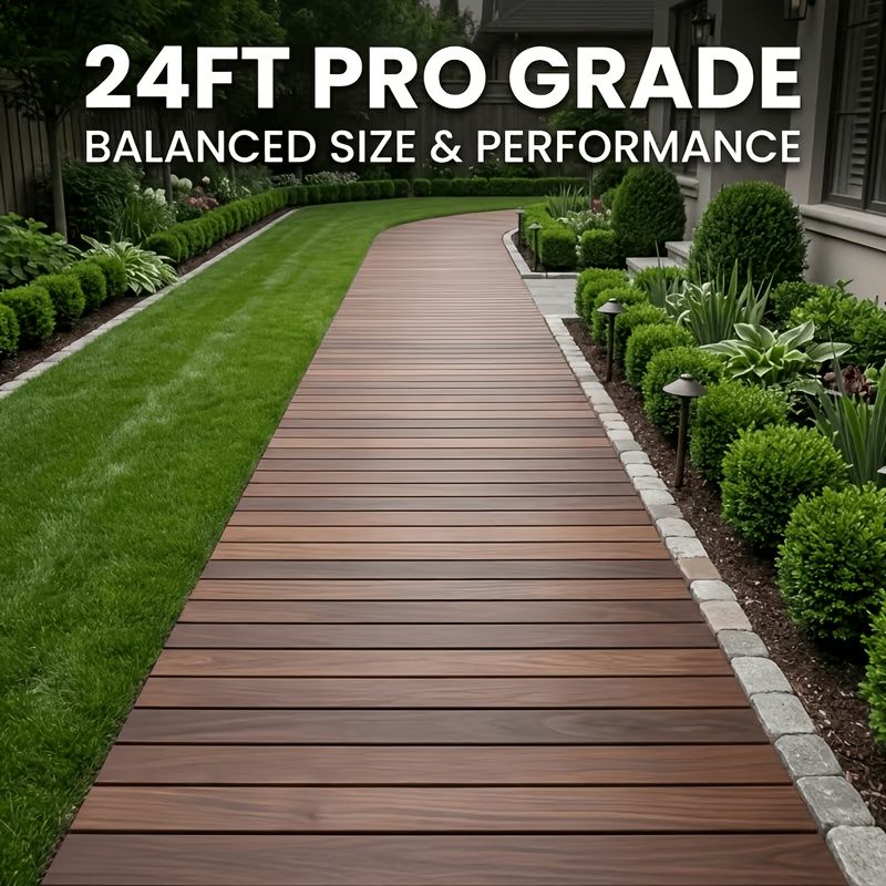 Roll-Up Wooden Garden Pathway with Non-Slip Weather-Resistant Slats