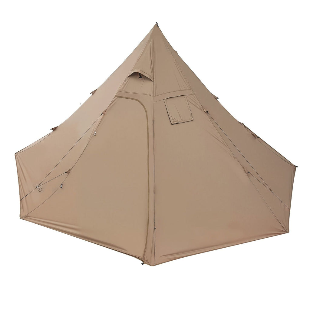 VEVOR Polyester 4-Person Camping Tipi Hot Tent with Stove Jack and Inner Tent