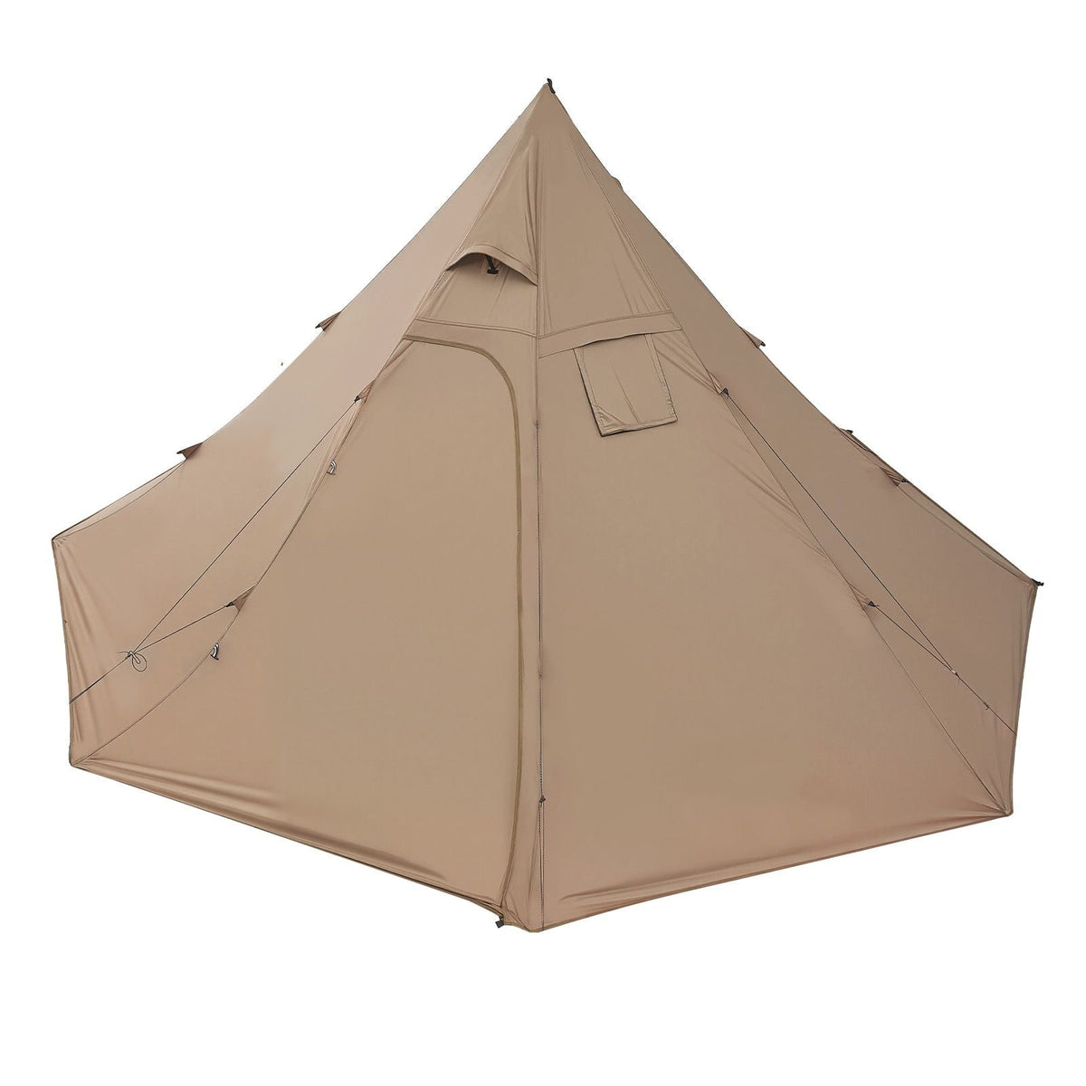 VEVOR Polyester 4-Person Camping Tipi Hot Tent with Stove Jack and Inner Tent