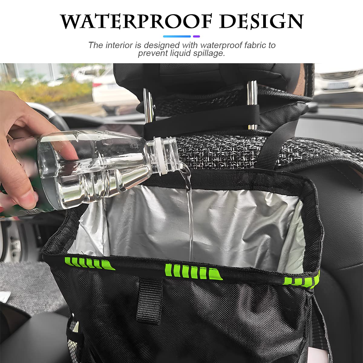 Hanging Car Trash Can Waterproof Oxford Auto Garbage Bag