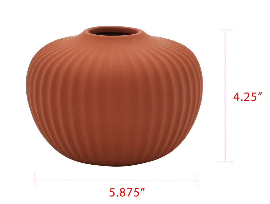 Origin 21 Orange Ceramic Modern Vase