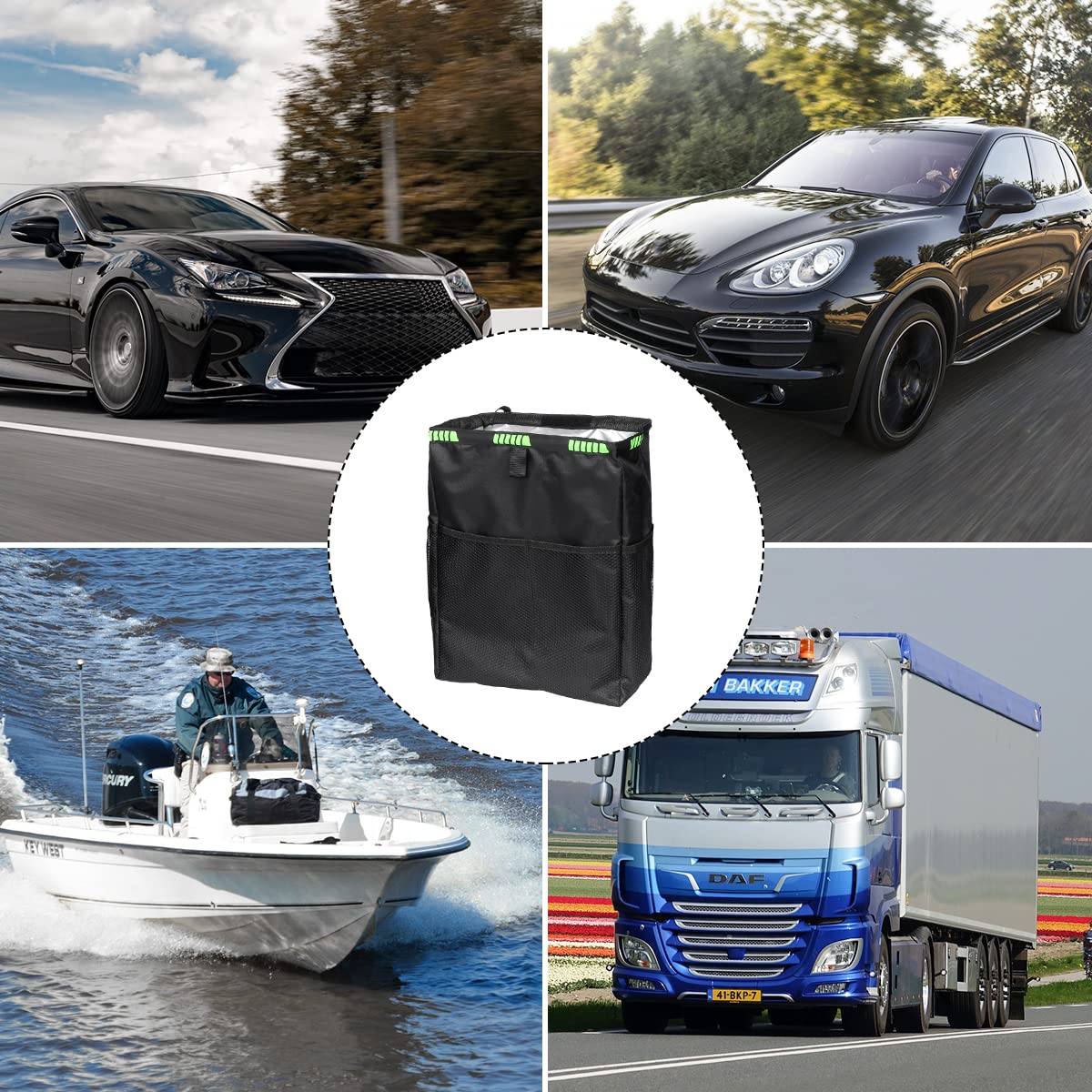 Hanging Car Trash Can Waterproof Oxford Auto Garbage Bag