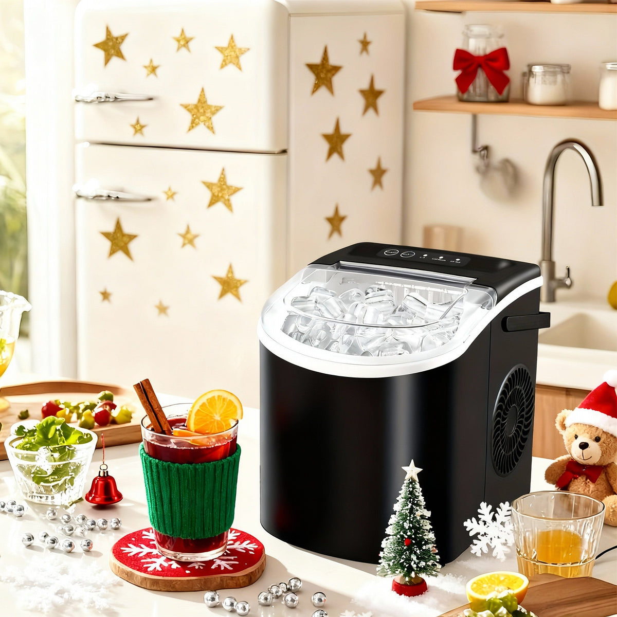 Portable Countertop Ice Maker Machine – Fast Ice Making, 2 Ice Sizes