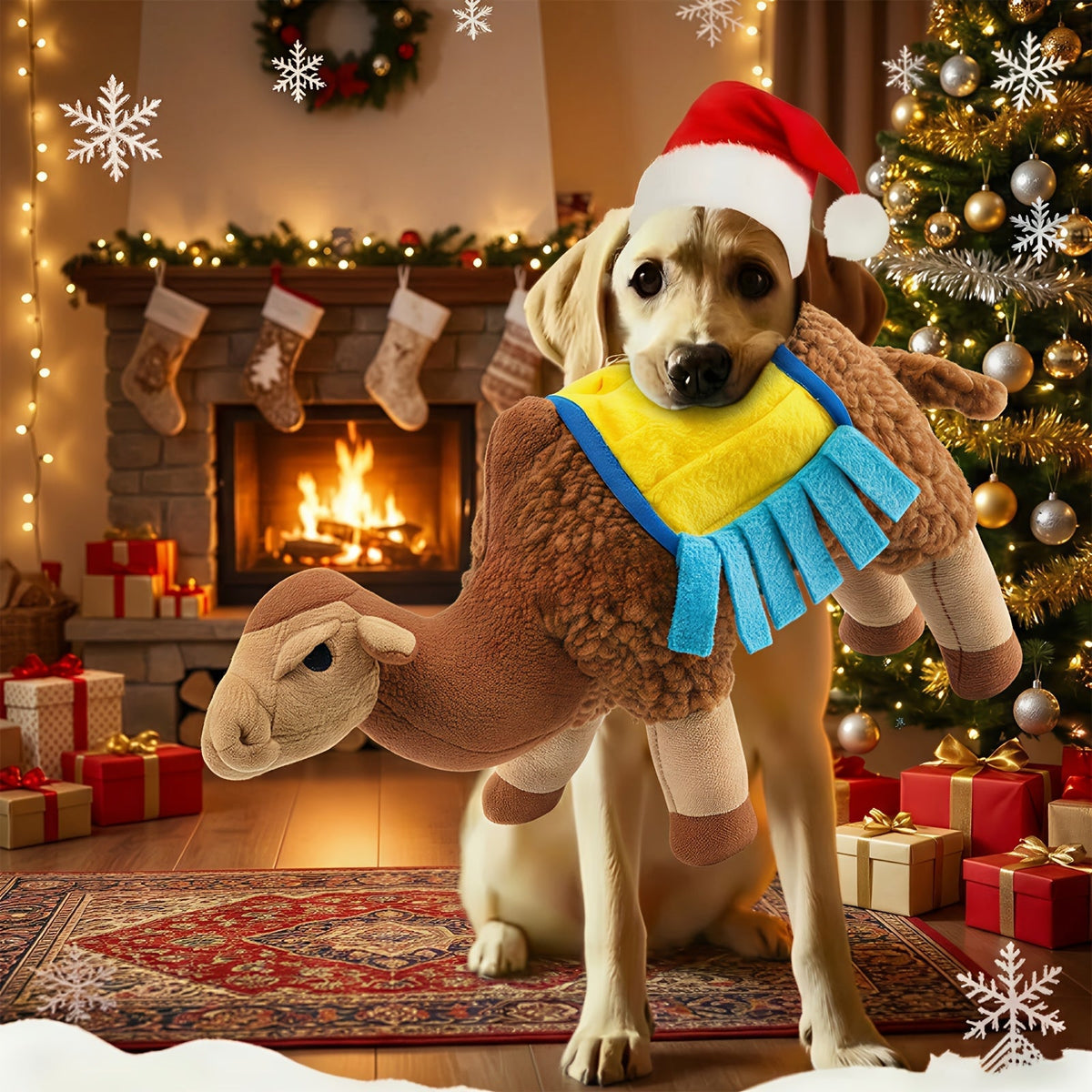 Dog Toy Camel Plush with Built-In Squeaker and Washable Soft Construction for Chew, Cuddle and Interactive Play — image 1
