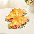 Realistic Fake Food Props 2PCS Simulation Bacon Croissant Bread, Lifelike TPU Play Food for Kids Kitchen Toy — image 8