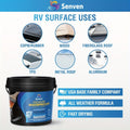 Liquid Rubber Waterproof Sealant 32oz – UV-Resistant Elastic Coating for Roof, RV, Boat, Concrete & Masonry, All-Weather Crac